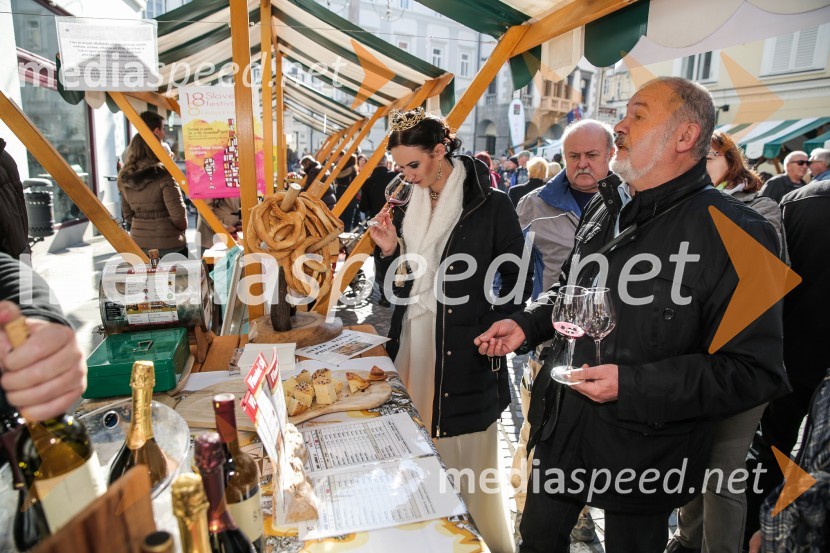  Sandra Vučko, Vinska kraljica Slovenije 2015;  Rado Stojanovič, organizator Salona penečih vin, Slovenskega festivala vin, Martinovanja v Ljubljani, Ljubljanske vinske potiMartinovanje v Ljubljani 2015
