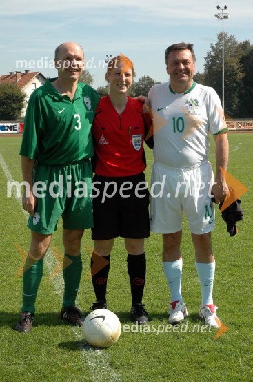 ..., Tanja Subotič, nogometna sodnica in Zoran Jankovič, župan LjubljaneSrce športa - dan fairplaya