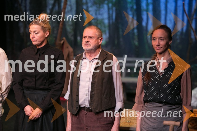  Judita Zidar, igralka;  Janez Starina, igralec;  Mojca Funkl, igralkaSamorastniki, premiera predstave MGL