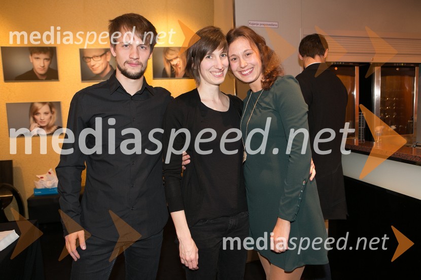  Jernej Gašperin, igralec MGL;  Eva Nina  Lampič, režiserka;  Anja Drnovšek, igralkaSamorastniki, premiera predstave MGL