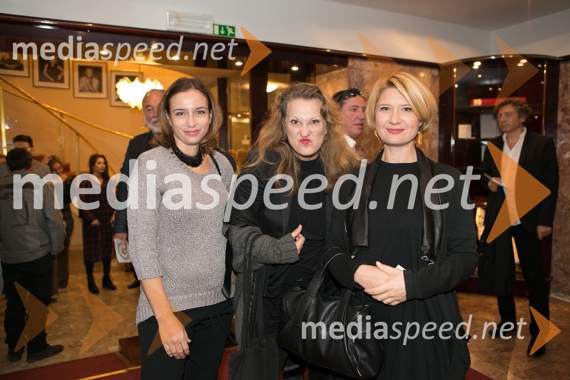  Barbara Medvešček, igralka;  Tijana Zinajić, režiserka;  Vesna Pernarčič, igralkaMali nočni kvartet, premiera PGK