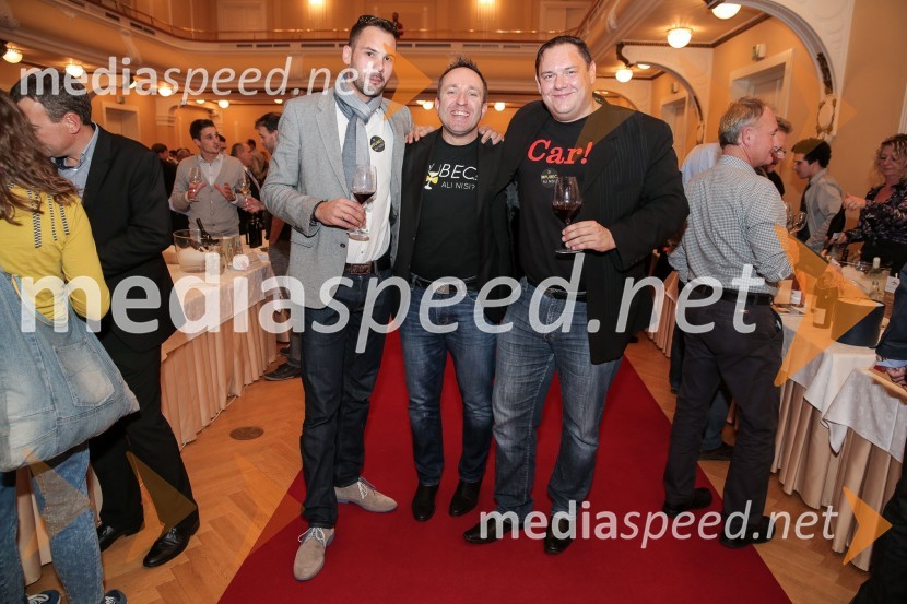  Andrej Glaser  ;  Borut  Cvetko, kreativni direktor Mediaspeed;  Vinko Mandl, direktor, Ptujska klet18. Slovenski festival vin 2015
