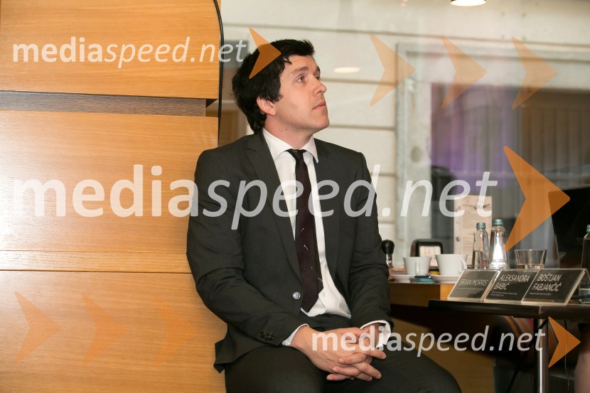  Boštjan Fabjančič, predstavnik družbe Mastercard za Slovenijo MasterCard, novinarsko srečanje