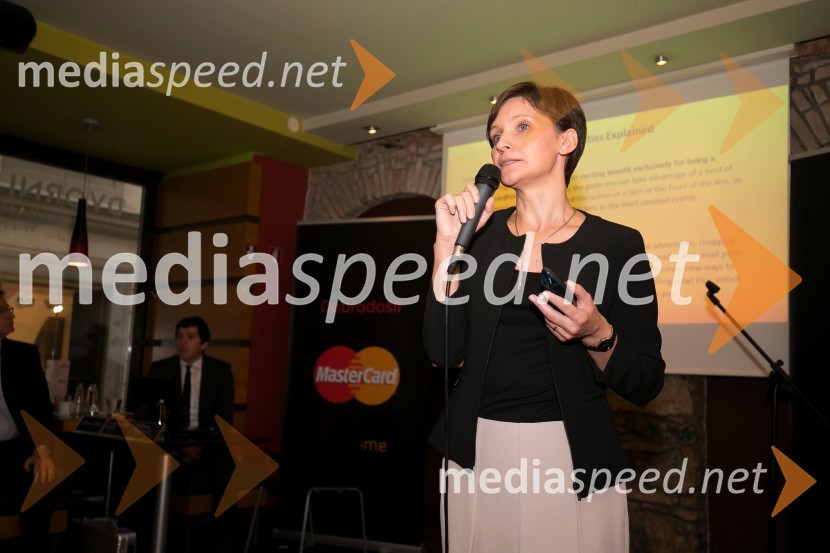  Aleksandra Babić, regionalna direktorica marketinga za Slovenijo, Hrvaško, Madžarsko, Romunijo in Izrael, MastercardMasterCard, novinarsko srečanje