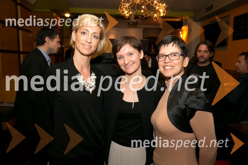  Špela Pregl, direktorica komunikacijskih projektov, Mayer McCann;  Aleksandra Babić, regionalna direktorica marketinga za Slovenijo, Hrvaško, Madžarsko, Romunijo in Izrael, Mastercard;  Tatjana Šeneker, Mayer McCannMasterCard, novinarsko srečanje