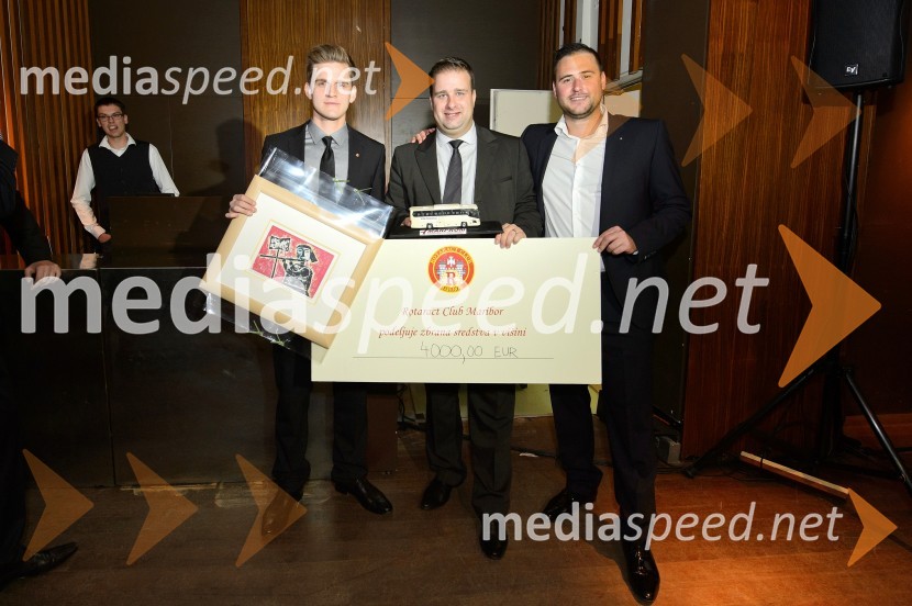  Luka Muršec, predsednik, Rotaract klub Maribor;  Samo Rumež, direktor, Center za sluh in govor Maribor;  Aleš Borko, lastnik podjetja ALBO LS d.o.o.8. dobrodelna večerja Rotaract Maribor