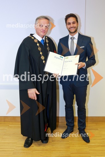 prof. dr. Ivan Krajnc, dekan, Medicinska fakulteta Univerze v Mariboru;  Marko Hojnik, Medicinska fakulteta Univerze v MariboruSvečana podelitev diplom diplomantom Medicinske fakultete