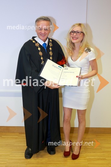 prof. dr. Ivan Krajnc, dekan, Medicinska fakulteta Univerze v Mariboru;  Smiljana  Horvat, Medicinska fakulteta Univerze v MariboruSvečana podelitev diplom diplomantom Medicinske fakultete