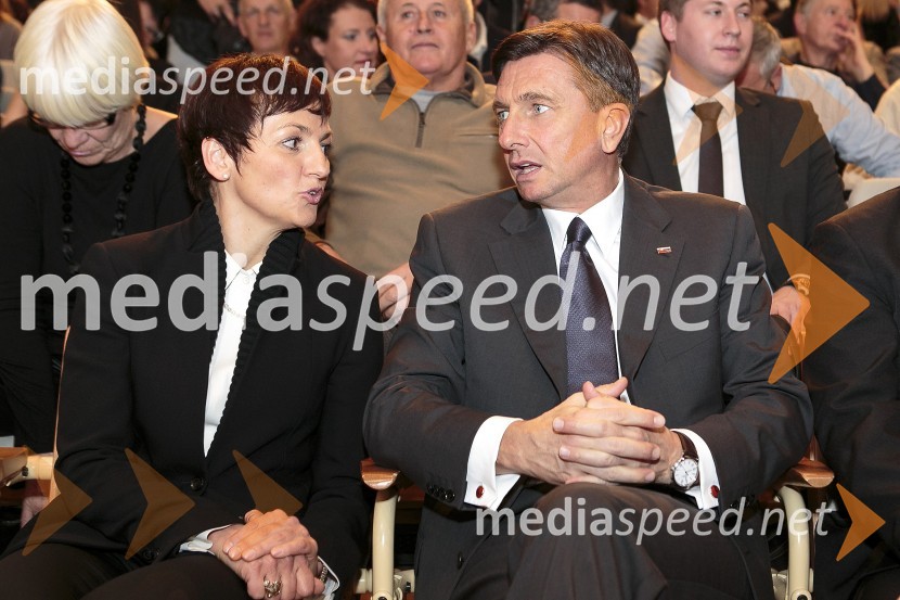 prof. dr. Maja Makovec Brenčič, ministrica za izobraževanje, znanost in šport;  Borut Pahor, predsednik Republike SlovenijeŠportnik leta 2015