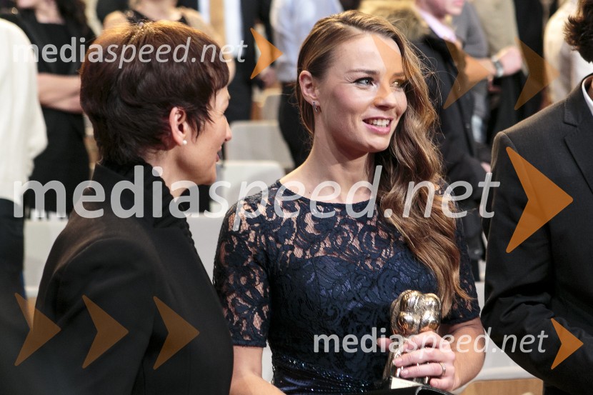 prof. dr. Maja Makovec Brenčič, ministrica za izobraževanje, znanost in šport;  Tina Maze, smučarka Športnik leta 2015