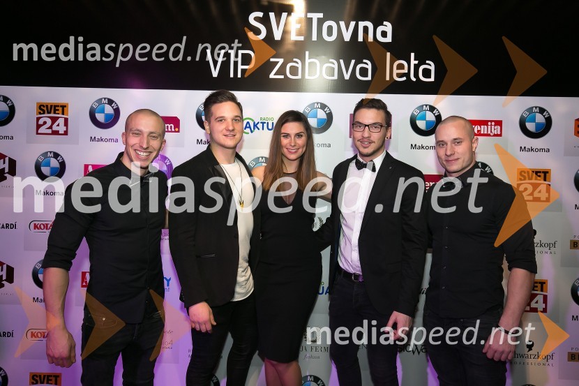  Filip Kržišnik, F&B Acrobatics;  ... ;  ... ;  ... ;  Blaž Slanič, F&B AcrobaticsSVETovna VIP zabava 2015