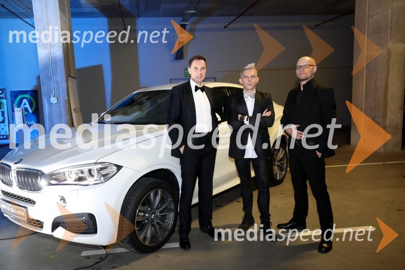  Evgen Ban, voditelj;  Klemen Bunderla, radijski voditelj, radio Aktual;  Primož Siter, glasbenik in radijski moderator, Radio AktualSVETovna VIP zabava 2015