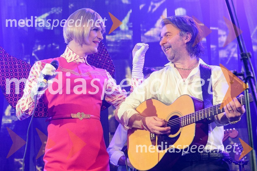  Tomaž  Mihelič, član skupine Sestre;  Robert Pešut - Magnifico, glasbenikMagnifico, koncert