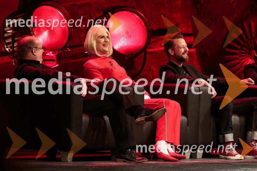  Gojmir Lešnjak Gojc, igralec;  Tomaž Mihelič - Marlenna, član skupine Sestre;  Bine Volčič, kuharski mojsterBoris Kobal gost oddaje Na žaru