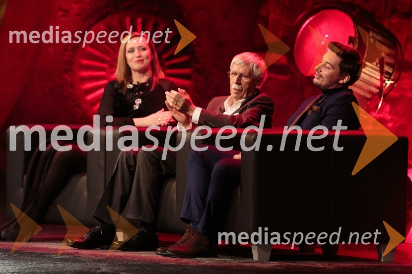  Nina Valič, igralka; dr. Ciril Ribičič, pravnik;  Tin Vodopivec, stand up komikBoris Kobal gost oddaje Na žaru