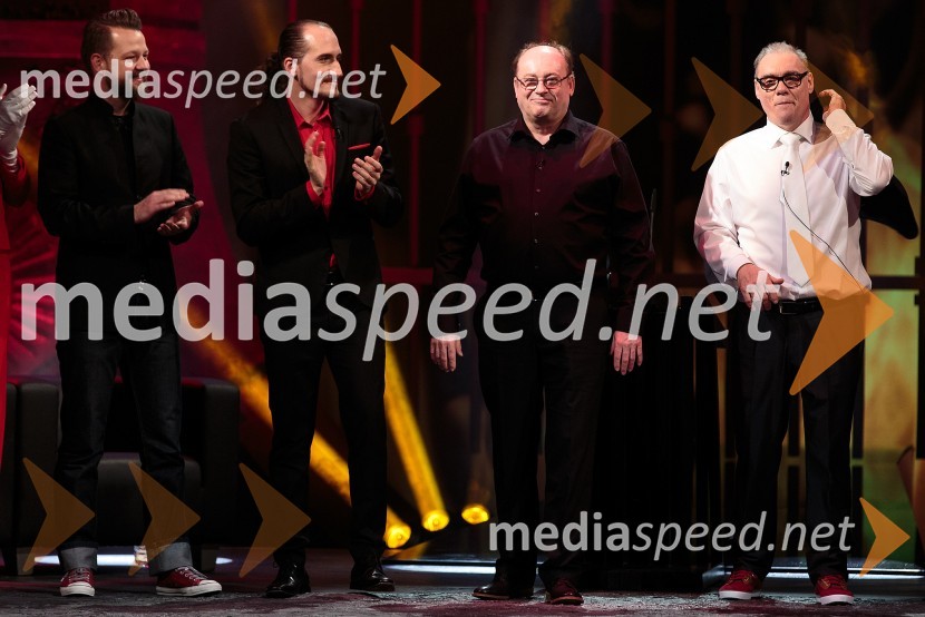  Bine Volčič, kuharski mojster;  Vid  Valič, stand-up komik, voditelj;  Gojmir Lešnjak Gojc, igralec;  Boris Kobal, igralecBoris Kobal gost oddaje Na žaru