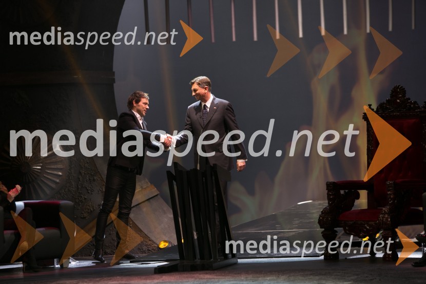  Lado Bizovičar, igralec;  Borut Pahor, predsednik Republike SlovenijeBorut Pahor gost oddaje Na žaru