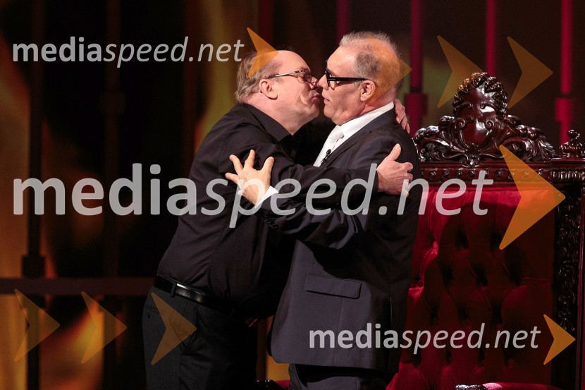  Gojmir Lešnjak Gojc, igralec;  Boris Kobal, igralecBoris Kobal gost oddaje Na žaru