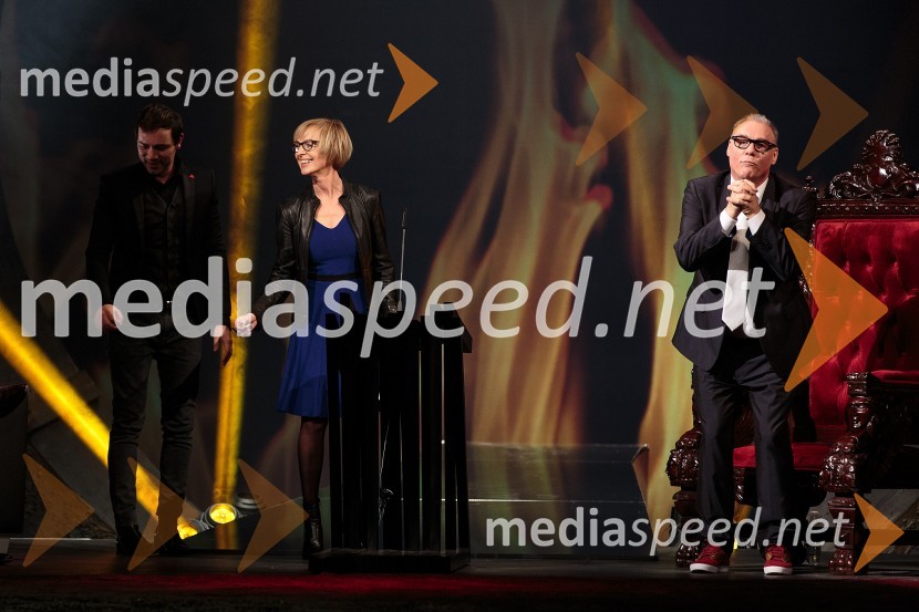  Lado Bizovičar, igralec;  Bernarda Oman, igralka;  Boris Kobal, igralecBoris Kobal gost oddaje Na žaru