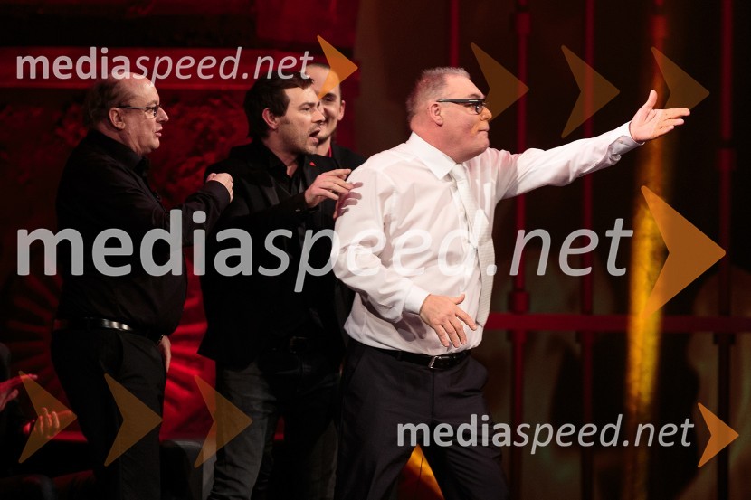  Gojmir Lešnjak Gojc, igralec;  Lado Bizovičar, igralec;  Boris Kobal, igralecBoris Kobal gost oddaje Na žaru