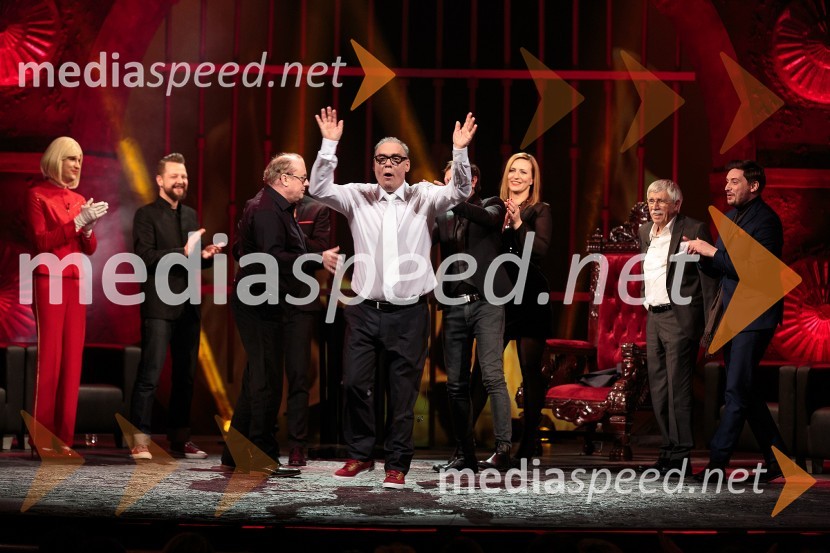  Tomaž Mihelič - Marlenna, član skupine Sestre;  Bine Volčič, kuharski mojster;  Gojmir Lešnjak Gojc, igralec;  Boris Kobal, igralec;  Lado Bizovičar, igralec;  Nina Valič, igralka; dr. Ciril Ribičič, pravnik;  Tin Vodopivec, stand up komikBoris Kobal gost oddaje Na žaru