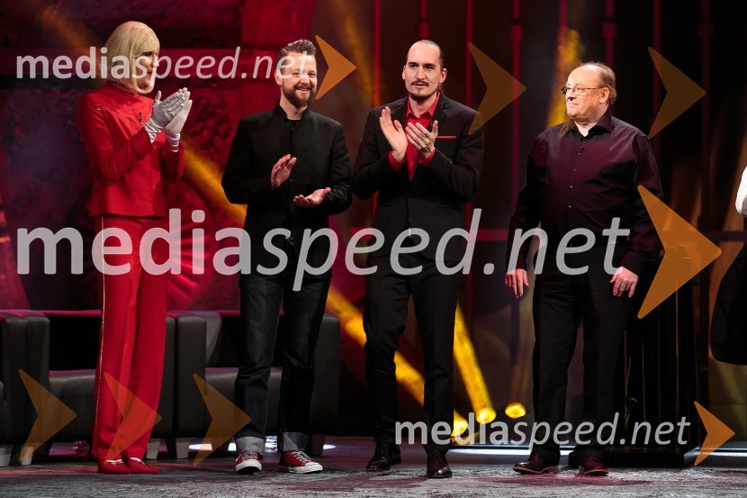  Tomaž Mihelič - Marlenna, član skupine Sestre;  Bine Volčič, kuharski mojster;  Vid  Valič, stand-up komik, voditelj;  Gojmir Lešnjak Gojc, igralecBoris Kobal gost oddaje Na žaru