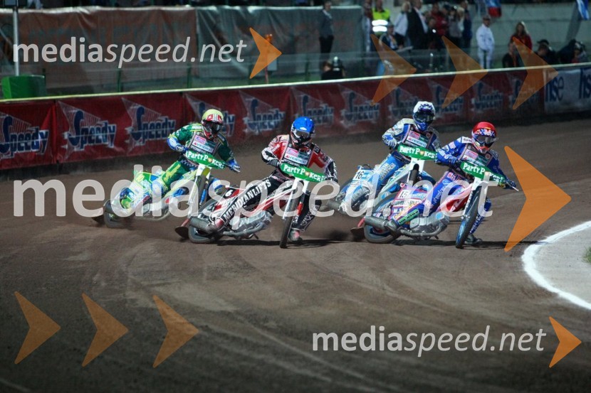 Antonio Lindbäck, Švedska, Hans Andersen, Danska, Jurica Pavlic, Hrvaška in Chris Harris, Velika BritanijaSPEEDWAY GRAND PRIX, VN Slovenije 2007, dirka