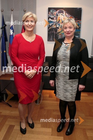 dr. Anna Prinz, veleposlanica Nemčije;  Gertrud Rantzen, predsednica upravnega odbora, Slovensko-nemška gospodarska zbornicaNovoletni sprejem Slovensko-nemške gospodarske zbornice in Veleposlaništva ZRN