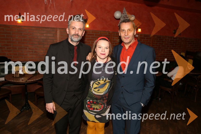  Vladimir Vlaškalić, igralec;  Mateja Kokol, režiserka;  Danilo Rošker, direktor SNG MariborRazlogi za srečo, premiera predstave