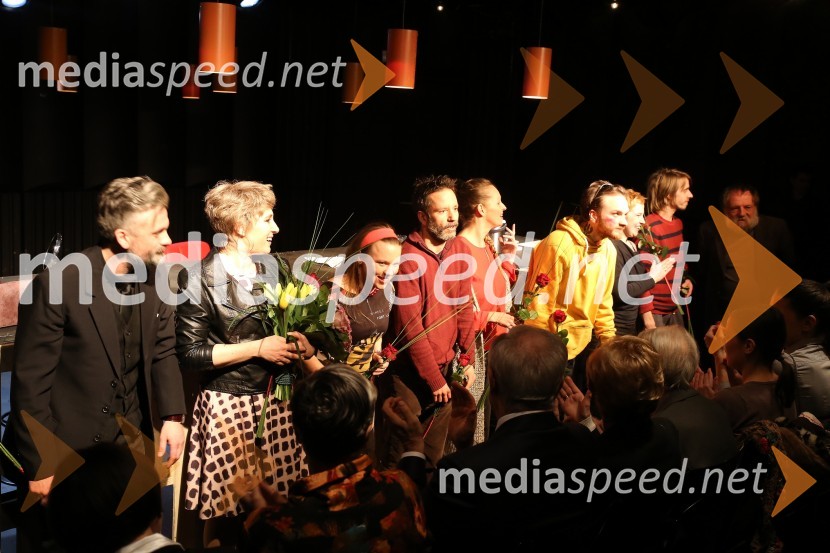  Vladimir Vlaškalić, igralec;  Maša Žilavec, igralka;  Mateja Kokol, režiserka;  ... ;  Mojca Simonič, igralka;  Matija Stipanič, igralec;  Suzana Rengeo, modna oblikovalka in kostumografinja;  ... ;  Zdravko Duša, pisec, urednik in prevajalecRazlogi za srečo, premiera predstave