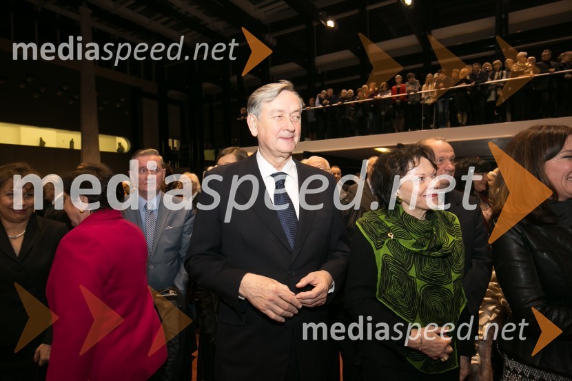  Danilo Türk, nekdanji predsednik Republike Slovenije;  Barbara Miklič TürkOdprtje prenovljene Narodne galerije