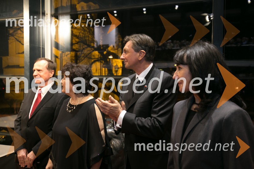  Ivan Bizjak; mag. Julijana Bizjak Mlakar, ministrica za kulturo;  Borut Pahor, predsednik Republike Slovenije;  Tanja Pečar, odvetnicaOdprtje prenovljene Narodne galerije
