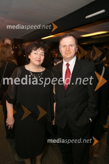 mag. Julijana Bizjak Mlakar, ministrica za kulturo;  Ivan BizjakOdprtje prenovljene Narodne galerije