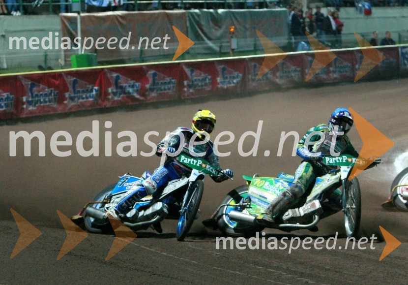 Matej Žagar, Slovenija in Antonio Lindbäck, ŠvedskaSPEEDWAY GRAND PRIX, VN Slovenije 2007, dirka