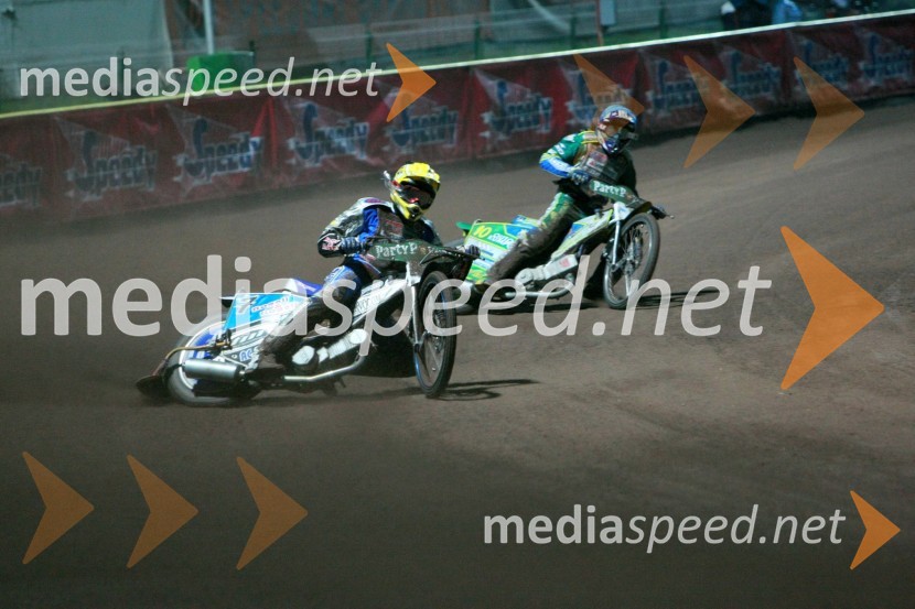 Matej Žagar, Slovenija in Antonio Lindbäck, ŠvedskaSPEEDWAY GRAND PRIX, VN Slovenije 2007, dirka