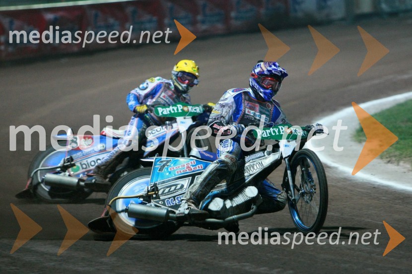 Matej Žagar, Slovenija inTomasz Gollob, PoljskaSPEEDWAY GRAND PRIX, VN Slovenije 2007, dirka