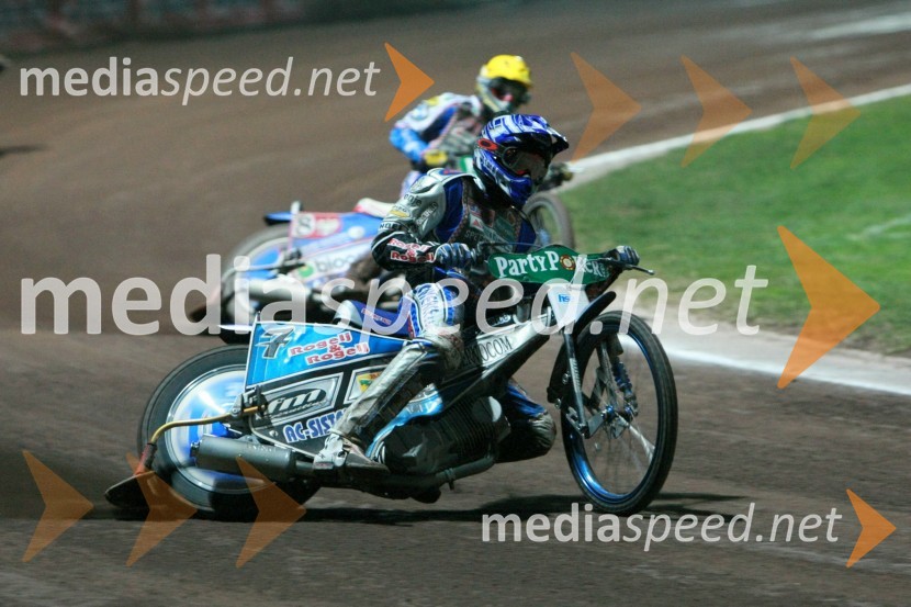 Matej Žagar, Slovenija in Tomasz Gollob, PoljskaSPEEDWAY GRAND PRIX, VN Slovenije 2007, dirka