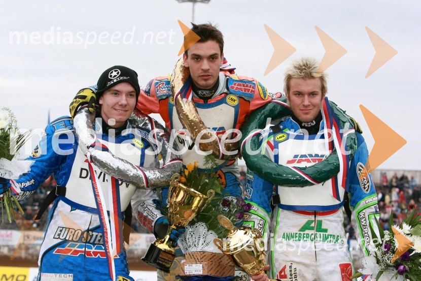 Kenneth Hansen (Danska), Filip Šitera (Češka) in Nicolai Klindt (Danska)SPEEDWAY, 33. Zlata Štuha