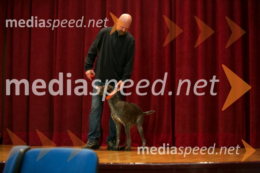  psička Oli;  Primož Glavič, vodnik2. Kriminalistična sreda na Fakulteti za varnostne vede