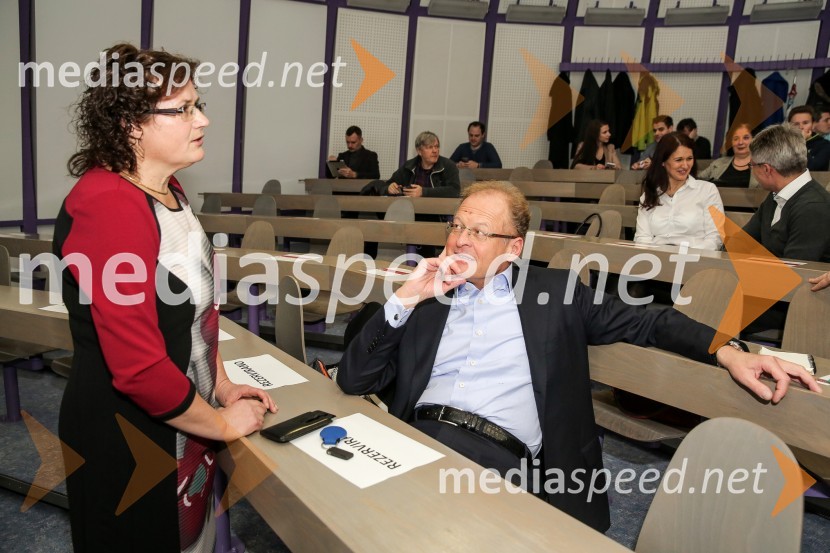 mag. Sonja Klopčič,  podjetnica, managerka in voditeljica;  Janez  Škrabec, direktor Riko d.o.o., predsednik Slovensko-ruskega poslovnega sveta, predsednik Lions kluba Ljubljana IliriaSlovenski poslovni voditelji v svetu, Alumni dogodek