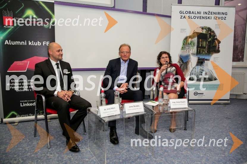  Uroš  Merc, predsednik uprave Bisol d.o.o.;  Janez  Škrabec, direktor Riko d.o.o., predsednik Slovensko-ruskega poslovnega sveta, predsednik Lions kluba Ljubljana Iliria; mag. Sonja Klopčič,  podjetnica, managerka in voditeljicaSlovenski poslovni voditelji v svetu, Alumni dogodek