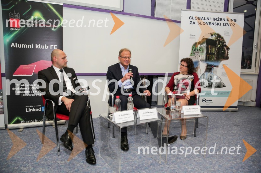  Uroš  Merc, predsednik uprave Bisol d.o.o.;  Janez  Škrabec, direktor Riko d.o.o., predsednik Slovensko-ruskega poslovnega sveta, predsednik Lions kluba Ljubljana Iliria; mag. Sonja Klopčič,  podjetnica, managerka in voditeljicaSlovenski poslovni voditelji v svetu, Alumni dogodek