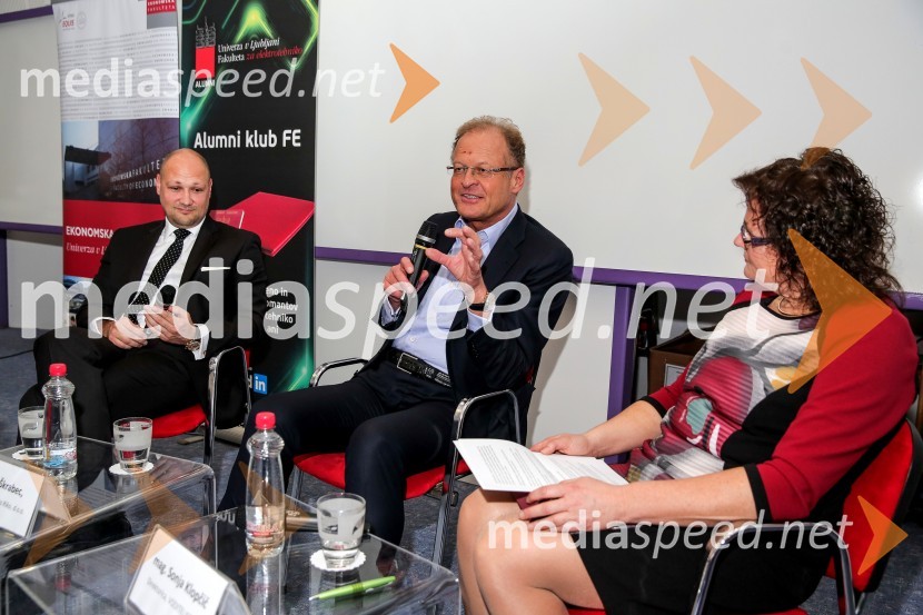  Uroš  Merc, predsednik uprave Bisol d.o.o.;  Janez  Škrabec, direktor Riko d.o.o., predsednik Slovensko-ruskega poslovnega sveta, predsednik Lions kluba Ljubljana Iliria; mag. Sonja Klopčič,  podjetnica, managerka in voditeljicaSlovenski poslovni voditelji v svetu, Alumni dogodek