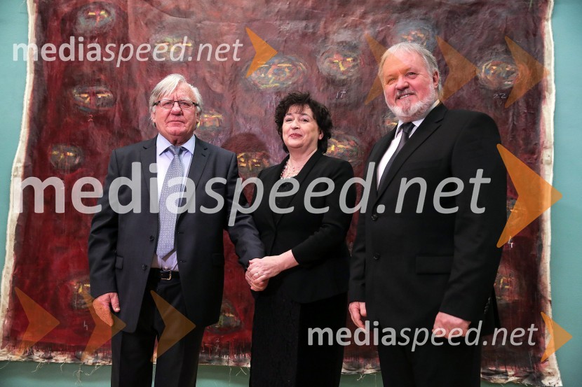  Tone Partljič, pisatelj; mag. Julijana Bizjak Mlakar, ministrica za kulturo; prof. dr. Janez Bogataj, etnologDržavna proslava ob slovenskem kulturnem prazniku in podelitev Prešernovih nagrad