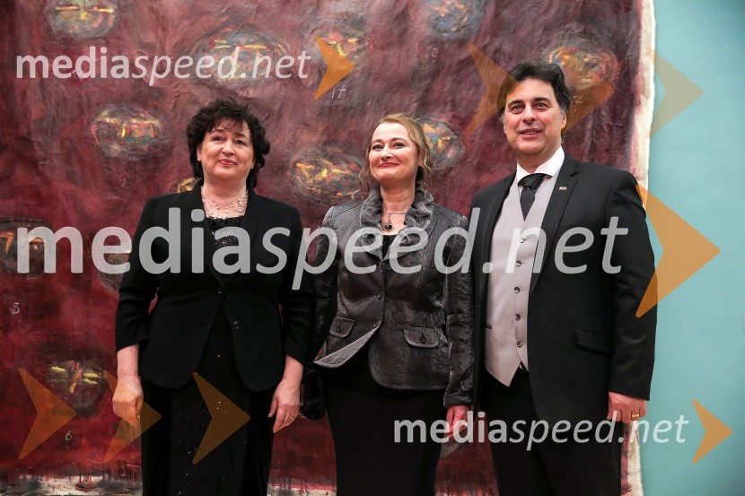 mag. Julijana Bizjak Mlakar, ministrica za kulturo;  Sonja Kralj Bervar;  Mitja Bervar, predsednik Državnega sveta Republike SlovenijeDržavna proslava ob slovenskem kulturnem prazniku in podelitev Prešernovih nagrad