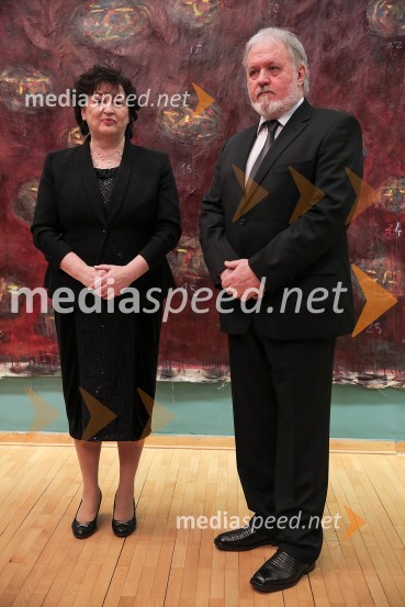 mag. Julijana Bizjak Mlakar, ministrica za kulturo; prof. dr. Janez Bogataj, etnologDržavna proslava ob slovenskem kulturnem prazniku in podelitev Prešernovih nagrad