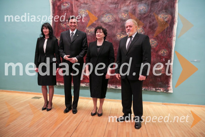  Tanja Pečar, odvetnica;  Borut Pahor, predsednik Republike Slovenije; mag. Julijana Bizjak Mlakar, ministrica za kulturo; prof. dr. Janez Bogataj, etnologDržavna proslava ob slovenskem kulturnem prazniku in podelitev Prešernovih nagrad