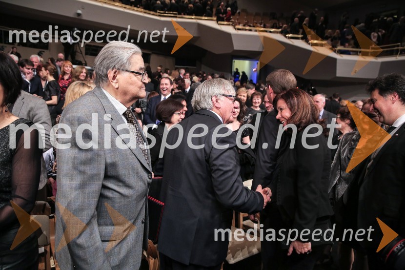  Ivo Petrić, skladatelj in prejemnik Prešernove nagrade 2016;  Tone Partljič, pisatelj;  Vesna ArnšekDržavna proslava ob slovenskem kulturnem prazniku in podelitev Prešernovih nagrad