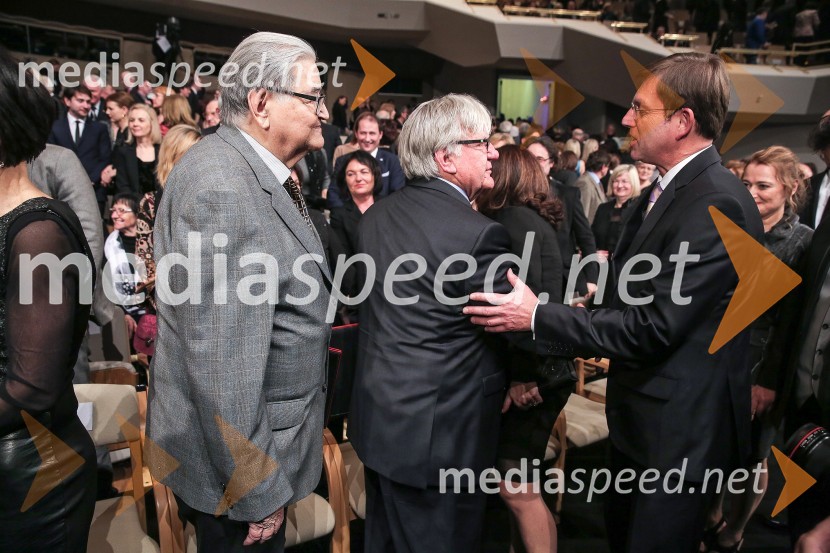  Ivo Petrić, skladatelj in prejemnik Prešernove nagrade 2016;  Tone Partljič, pisatelj; prof. dr. Miro Cerar, predsednik vlade Republike SlovenijeDržavna proslava ob slovenskem kulturnem prazniku in podelitev Prešernovih nagrad