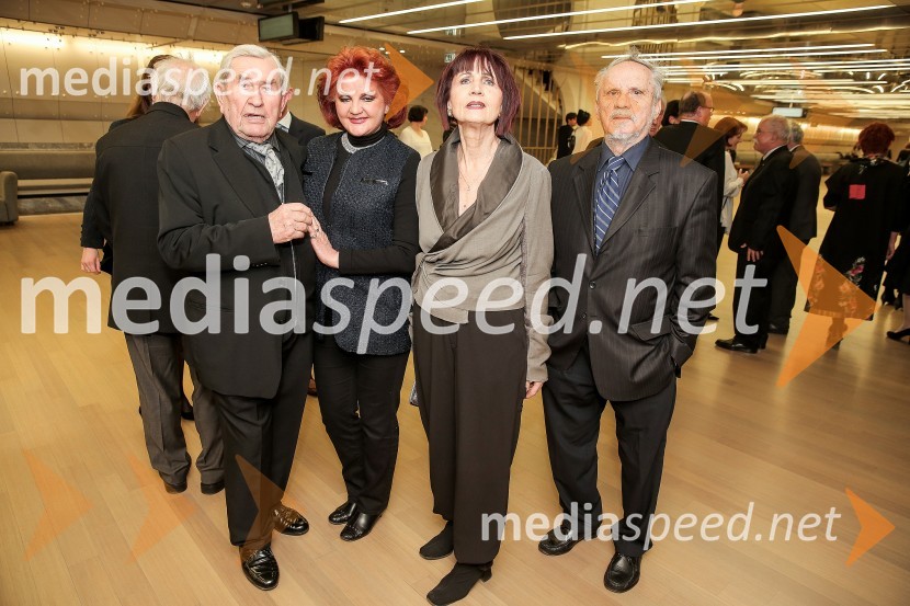  Jurij  Souček, igralec;  Milena  Morača, operna pevka;  Igor  Štuhec;  Sonja  ŠtuhecDržavna proslava ob slovenskem kulturnem prazniku in podelitev Prešernovih nagrad